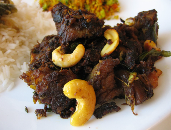 famous non-veg dish mutton sukka