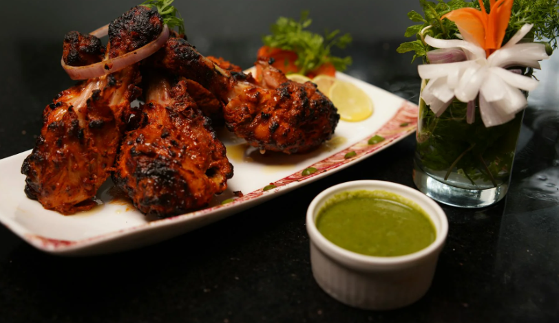 well prepared chicken tandoori
